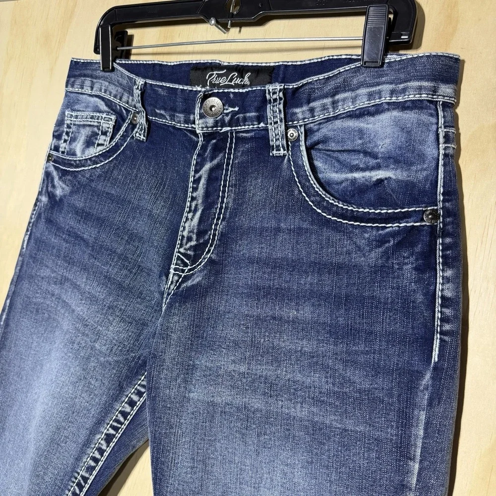 True Luck Jeans Mens 32x32 Straight Leg Denim True Religion Style Y2K